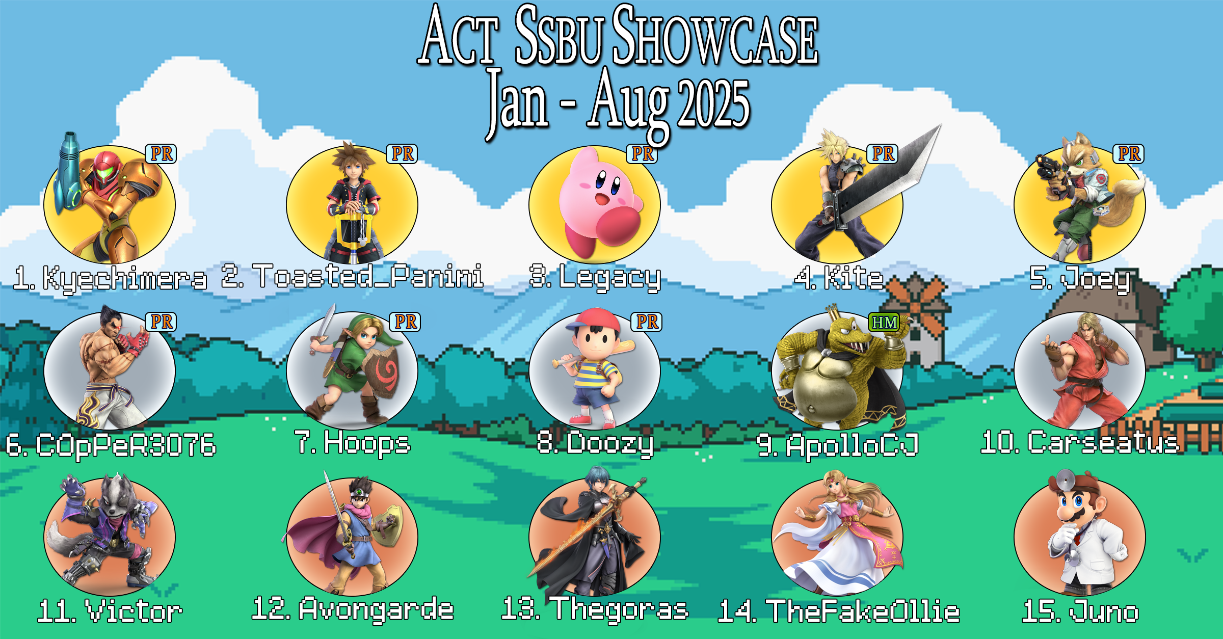 ACT Smash Ultimate Player Showcase January-August 2025