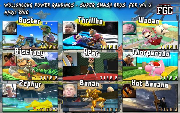 Wollongong Smash 4 Power Rankings 1